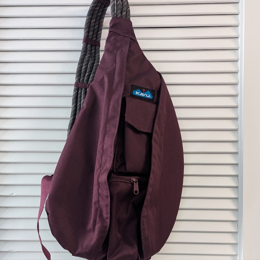 KAVU rich maroon rope sling water resistant bag
